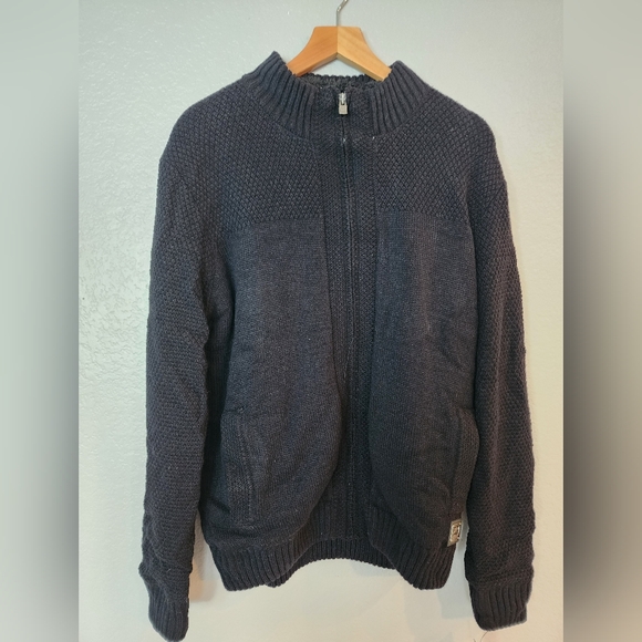 XRAY Jeans Color Blocked Full Zip High Neck Sweater Jacket - Picture 2 of 11